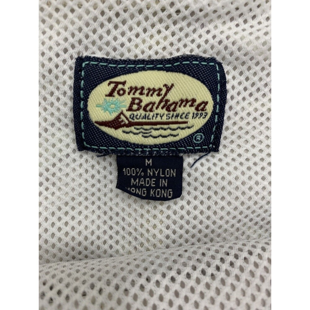 Tommy Bahama Hawaiian Swim Trunks Board Shorts Mens Medium Beige Pineapple Beach - Picture 2 of 14